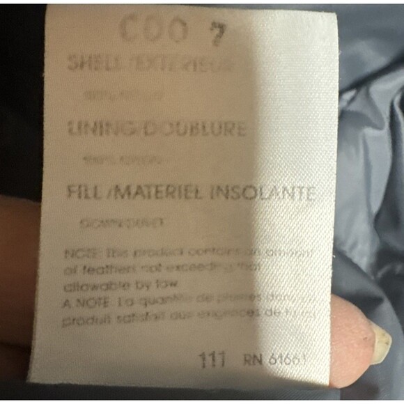 Vintage The North Face Goose Down Coat Jacket XL Beige Full Zip and botton - Picture 12 of 14